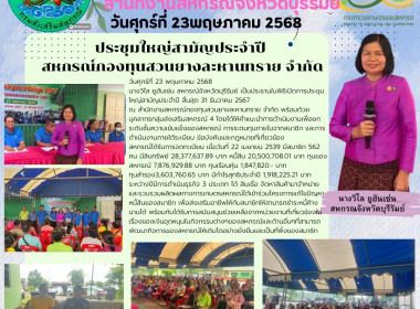 ประชุมใหญ่สามัญประจำปี สหกรณ์กองทุนสวนยางละหานทราย จำกัด พารามิเตอร์รูปภาพ 9