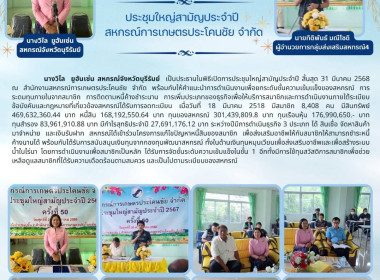ประชุมใหญ่สามัญประจำปีสหกรณ์การเกษตรประโคนชัย จำกัด พารามิเตอร์รูปภาพ 10